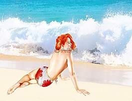 封面女孩,女子,起针