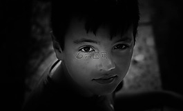 兒童,黑色和白色,看看
