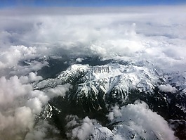 山,天空,云