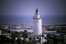 马拉加,灯塔,海