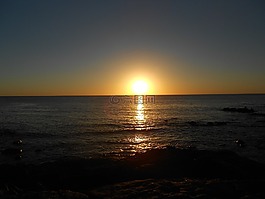 日落,海灘,太陽(yáng)