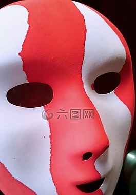 掩碼,紅色,白