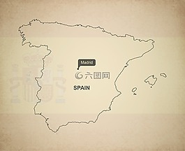 大綱,地圖,西班牙