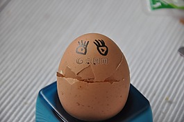 雞蛋,面對,卵殼