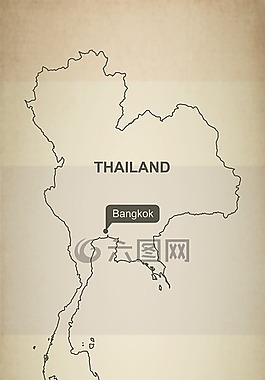 大綱,地圖,泰國