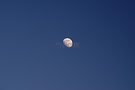 月亮,一半,天空