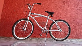 自行車,白,體育