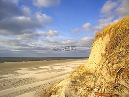 海灘,海,北海