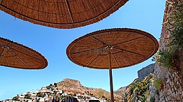 遮阳伞,夏天,海滩
