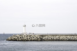 燈塔,防波堤,海岸