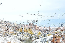 cappodocia,冬天,自然