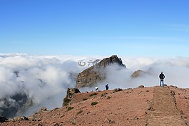 山,天空,云