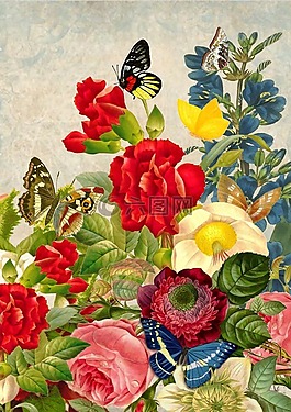 釀酒,花,蝴蝶