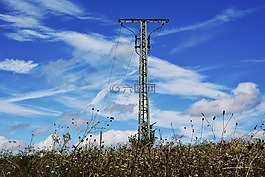 strommast,當(dāng)前,電源線