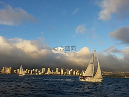 佛羅里達(dá),帆艇,海洋