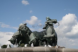 哥本哈根,雕像,公園