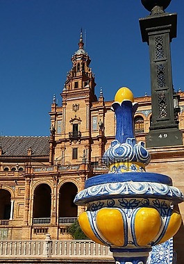 塞维利亚,广场d'españa,西班牙