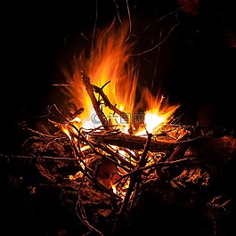 消防,火焰,夜