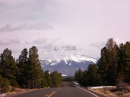 公路,山,天空