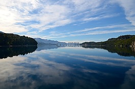 别墅 langostura,阿根廷,湖泊