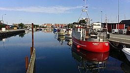 钓鱼船,端口,limhamn