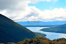 加里波第的海滨大道,阿根廷,湖泊