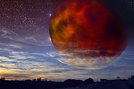 行星,天空,幻想