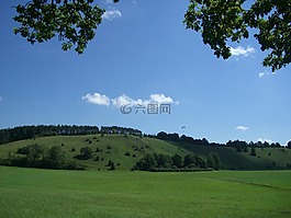 huerbetal,城堡山,天空