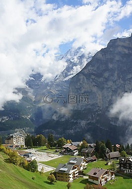 瑞士,山,旅行