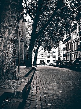 路,鵝卵石,黑與白
