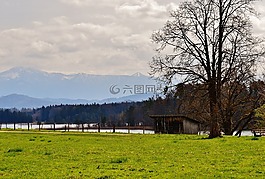 復(fù)活節(jié)湖,iffeldorf,景觀