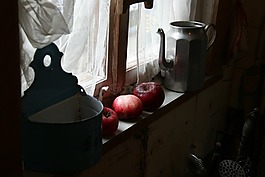 蘋果,農(nóng)舍,窗臺(tái)