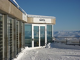säntis,雪,山