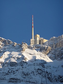 säntis,雪,山