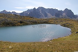 阿尔卑斯山,山,湖