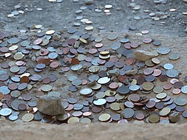 硬幣,錢,貨幣捐贈