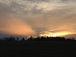 日落,黃昏,側(cè)影