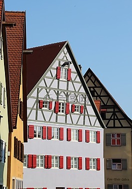fachwerkhaus,恐龍,百葉窗