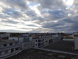 城市,天空,云