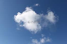 藍色的天空,夏天,天空