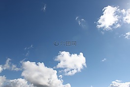 藍(lán)色的天空,夏天,天空