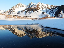 山,冰川融水,景观