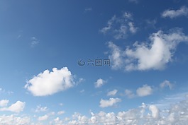 藍(lán)色的天空,夏天,天空