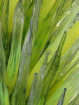 艺术玻璃,胡利,绿色