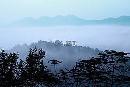 山,多云,自然
