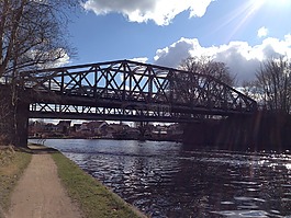 橋,鐵路橋梁,河