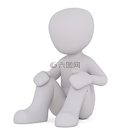 男性,3d模型,孤立
