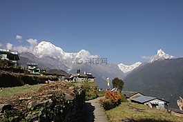 尼泊爾,跟蹤,雪山