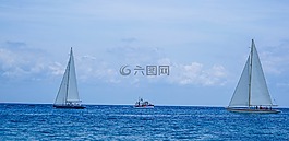 帆船,海,水