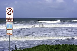 海灘,海洋,波